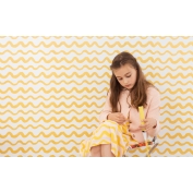 Repositionable Wallpaper Yellow Waves